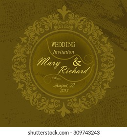Round Vintage wedding frame