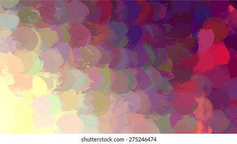 Round violet brush strokes background. Vector version
