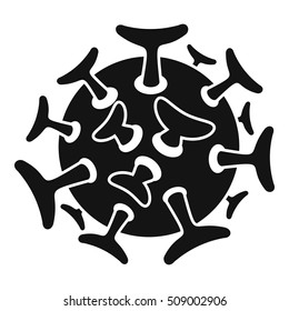 Round viral bacteria icon. Simple illustration of round viral bacteria vector icon for web