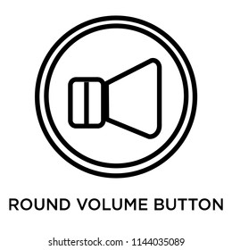 Round volume button icon vector isolated on white background for your web and mobile app design, Round volume button logo concept