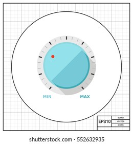 Round volume knob icon