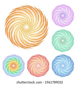 Round vortex waves for creative thematic design of illustrations, websites, banners, posters and applications, simple style
