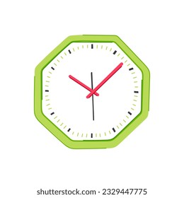 Rundwandkarikatur. Stunde Minute, Objekt Sekunde, Büro moderne Rundwand-Schild. einzelne Vektorgrafik-Vektorgrafik