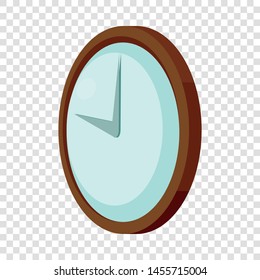 Round wall clock icon. Cartoon illustration of round wall clock vector icon for web