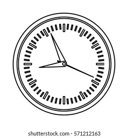 round wall clock icon image vector illustration design