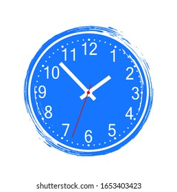 round wall clock on white background