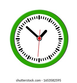 reloj de pared redonda sobre fondo blanco
