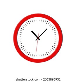 round wall clock on white background
