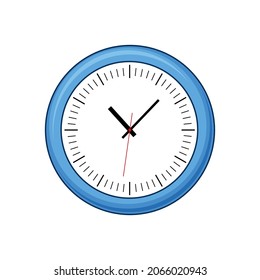 reloj de pared redonda sobre fondo blanco