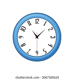 reloj de pared redonda sobre fondo blanco