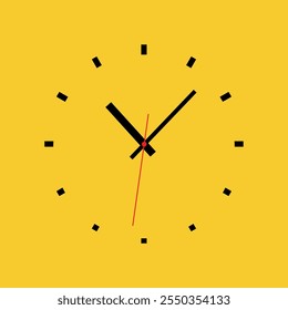 round wall clock on white background