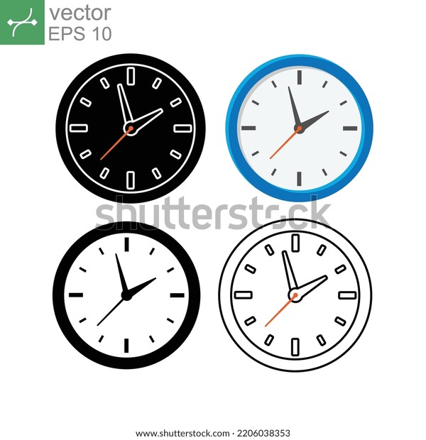Round Wall Clock Time Measurement Office Stock Vector (Royalty Free) 2206038353 Shutterstock