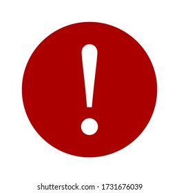 Round Warning Attention Sign Exclamation Mark Stock Vector (royalty 