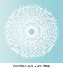 Round watermark guilloche pattern design element