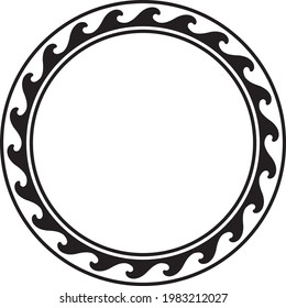 Round Wave Border Frame Design