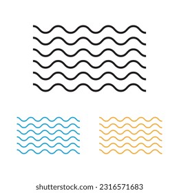 Round wave icon isolated vector illustration on white background.