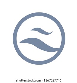 Round Wave Logo Look Like "e" letter