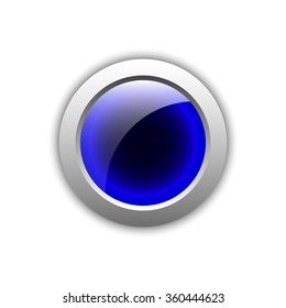 Round web button. Vector illustration.