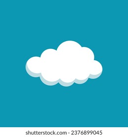 Round White Cloud Vector Illustration