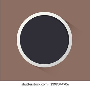 Round white frame with black inside