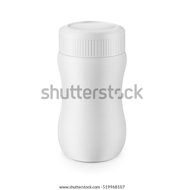 Download Round White Matte Plastic Jar Ribbed Stock Vector Royalty Free 519968107