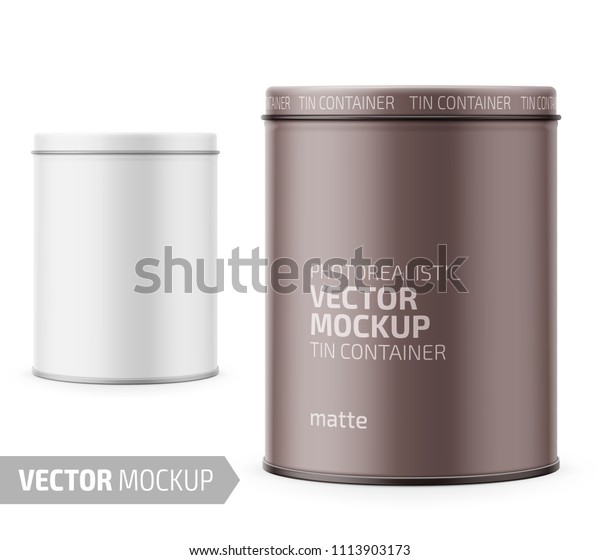 Download Round White Matte Tin Can Lid Stock Vector Royalty Free 1113903173