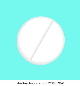 
Ilustración vectorial de píldora blanca redonda