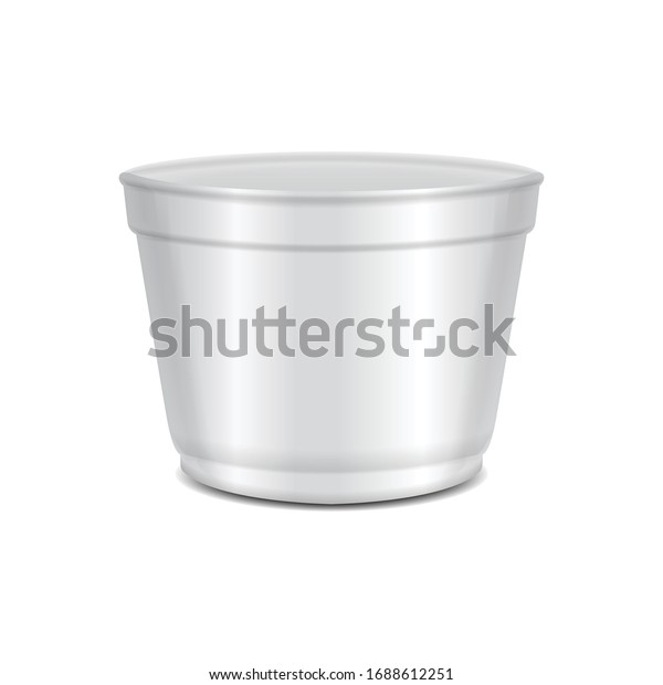 Download Round White Plastic Open Container Soup Stock Vector Royalty Free 1688612251