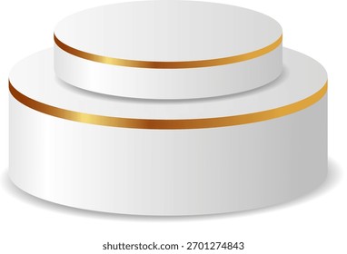 round white podium with double layer for product presentation mockup
