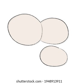 Round white shiny mozzarella cheese. Simple icon with a popular food. Ingredient for pizza recipe, salad. Illustration for menu, cookbook. Clipart grocery store window design, food catalog, sticker