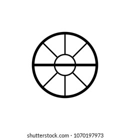 round window icon. Element of door, window and gate for mobile concept and web apps. Thin line icon for website design and development, app development. Premium icon on white background