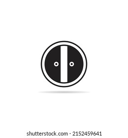 round window icon on white background illustration