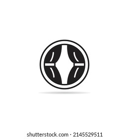 Rundfenster-Symbol, Vektorgrafik