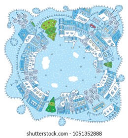 round winter city