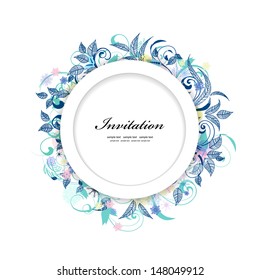 Round winter frame for your design