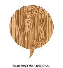 round wood chat bubble icon