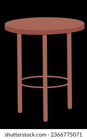 round wooden chair stool for kitchen