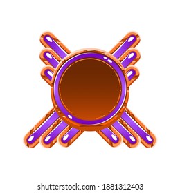 Round Wooden and jelly gui frame border avatar template for game ui asset elements