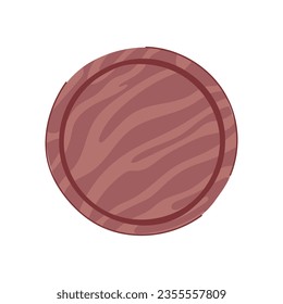 round wooden pizza board cartoon. tray texture, brown cutting, plate cooking round wooden pizza board sign. isolated symbol vector illustration