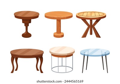 Round Wooden Tables Exude Warmth With Their Natural Grain, While Glass Tables Add Modern Elegance, Reflecting Light