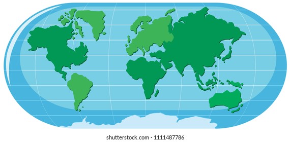 Round World Map On White Background Stock Vector Royalty Free Round World Map On White Background Stock Vector Royalty Free
