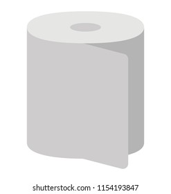 
A round wrapped roll of tissue papers holding idea for toilet paper icon
