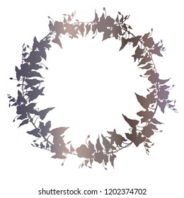 Round wreath with gradient effect. Weaving plants for your projects