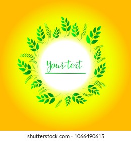 Round wreath logo. Design elements for invitations, greeting cards, quotes, blogs, posters and more.