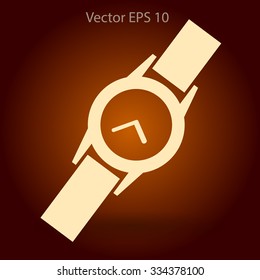 Round Wrist Watch vector illustration