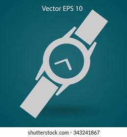 Round Wrist Watch vector illustration