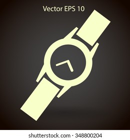 Round Wrist Watch vector illustration