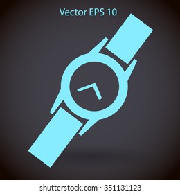 Round Wrist Watch vector illustration