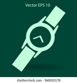 Round Wrist Watch vector illustration