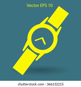 Round Wrist Watch vector illustration